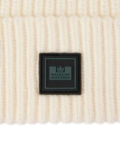 Weekend Offender Kettama Rib Knit Beanie Ivory -Weekend Offender AC3A11 KETTAMA IVORY 5160