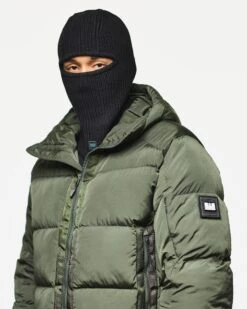 Weekend Offender Oden Rib Knit Balaclava Black -Weekend Offender AC3A12 ODEN BLACK 4403 MODEL LEAD IMAGE