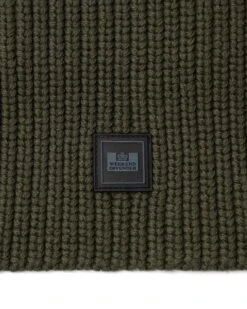 Weekend Offender Oden Rib Knit Balaclava Black Forest Green -Weekend Offender AC3A12 ODEN BLACK FOREST 4848