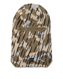Weekend Offender Oden Camo Rib Knit Balaclava Tobacco Brown