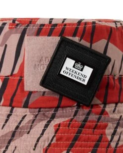 Weekend Offender Choroni Bucket Hat Blaze Red Rain Camo -Weekend Offender ACSS2406 CHORONI BLAZE RAIN CAMO 3145