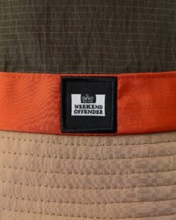 Weekend Offender Mermerli Bucket Hat Castle Green -Weekend Offender ACSS2409 MERMERLI CASTLE GREEN COGNAC 3112