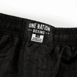 Weekend Offender One Nation Rashguard And Shorts Set Black -Weekend Offender Black SS22 ONE NATION SHORT DETAIL 1