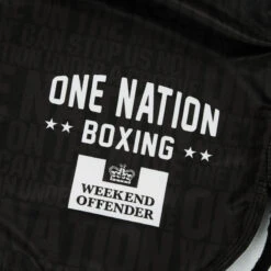 Weekend Offender One Nation Rashguard And Shorts Set Black -Weekend Offender Black SS22 ONE NATION SHORT DETAIL 2