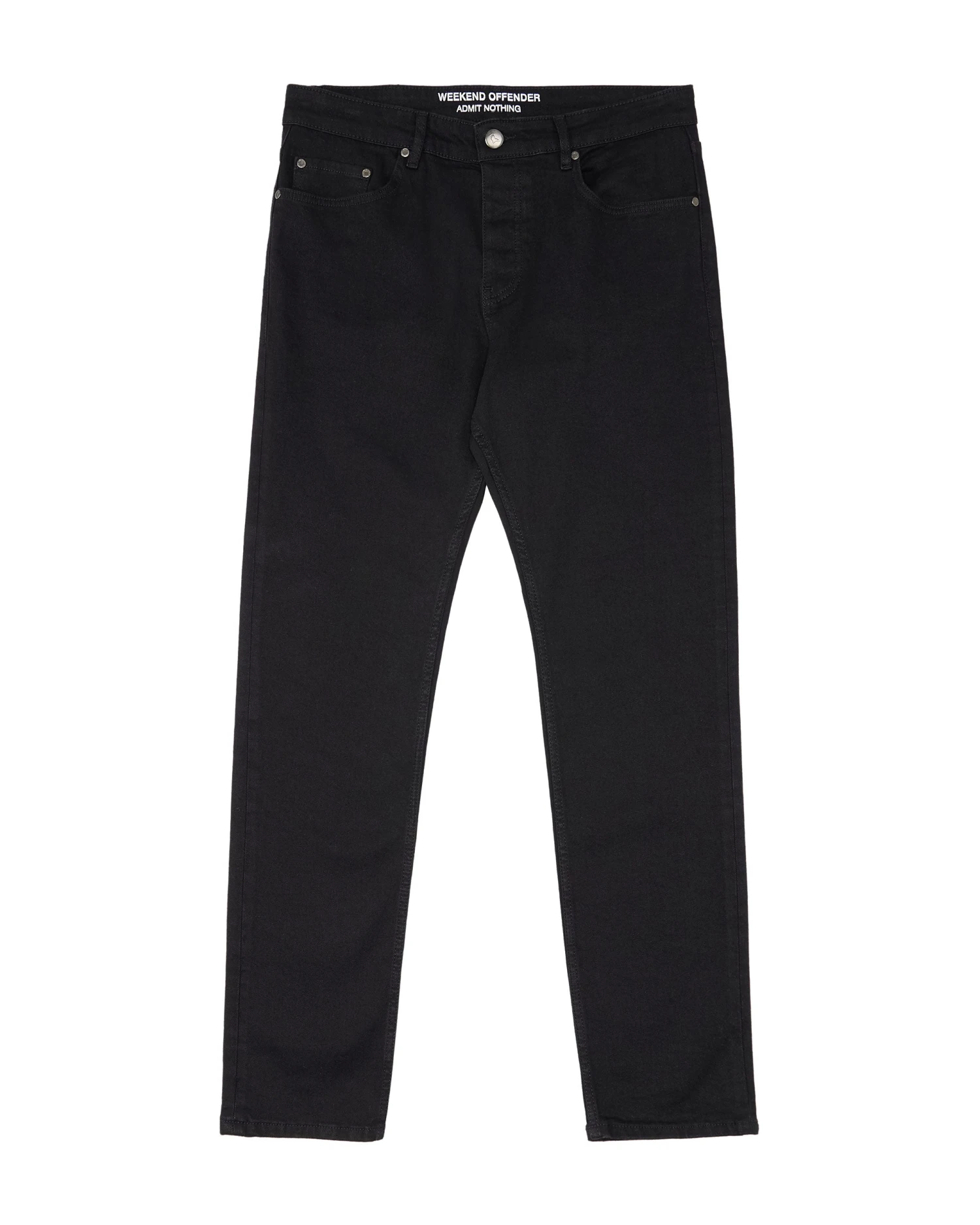 Weekend Offender 444 Tapered Black Denim Jeans 1 Weekend Offender 444 Tapered Black Denim Jeans