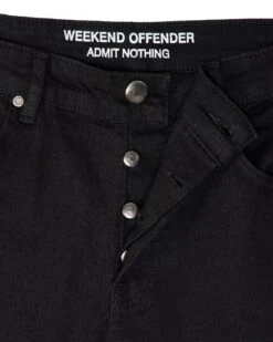 Weekend Offender 444 Tapered Black Denim Jeans 11 Weekend Offender 444 Tapered Black Denim Jeans -Weekend Offender DENIM TAPERED BLACK 7715