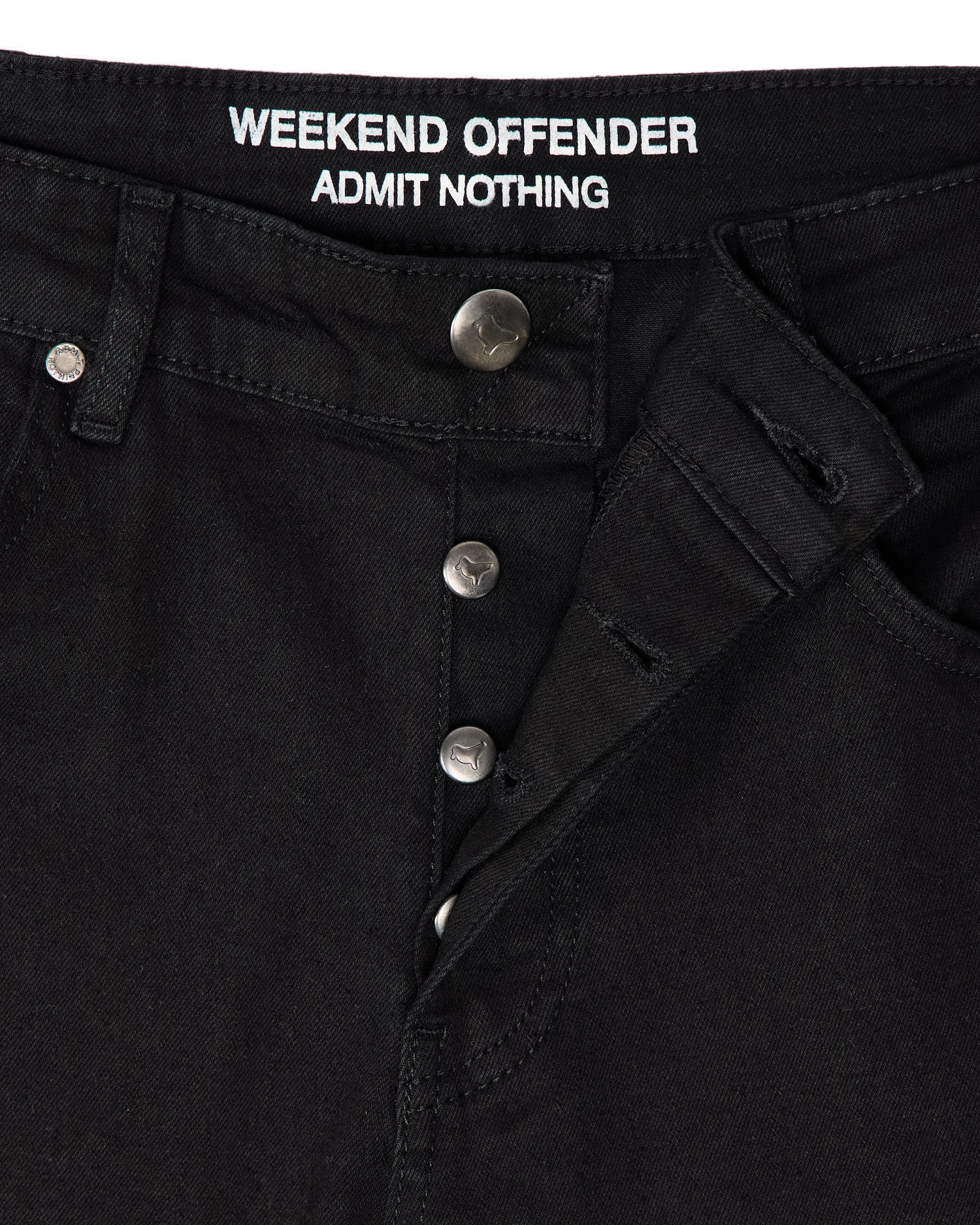 Weekend Offender 444 Tapered Black Denim Jeans 6 Weekend Offender 444 Tapered Black Denim Jeans - Image 6