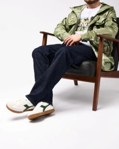 Weekend Offender Diadora Trainer White/Foliage -Weekend Offender DIADORA TRAINER GREEN Shoe Model 2986