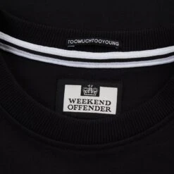 Weekend Offender Euro Series Deutschland Sweatshirt Black -Weekend Offender EURO 2021 SWEAT DEUTSCHLAND BLACK DETAIL 1