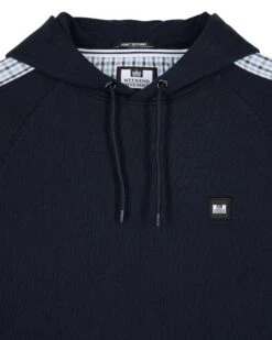 Weekend Offender Lo Sung Hoodie Navy/Blue House Check -Weekend Offender HDAW23 10 LO SUNG NAVY BLUE CHECK 2612