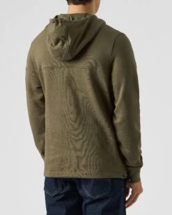 Weekend Offender Tanzmann Mesh Pocket Hoodie Dark Green -Weekend Offender HDAW2308 TANZMANN DARK GREEN 1886 MODEL