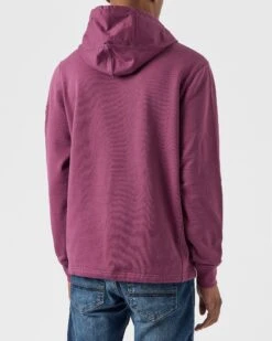 Weekend Offender Hamilton Hoodie Deep Plum -Weekend Offender HDAW2309 HAMILTON DEEP PLUM 0145 MODEL