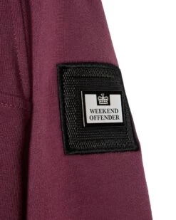 Weekend Offender Hamilton Hoodie Deep Plum -Weekend Offender HDAW2309 HAMILTON DEEP PLUM 0962