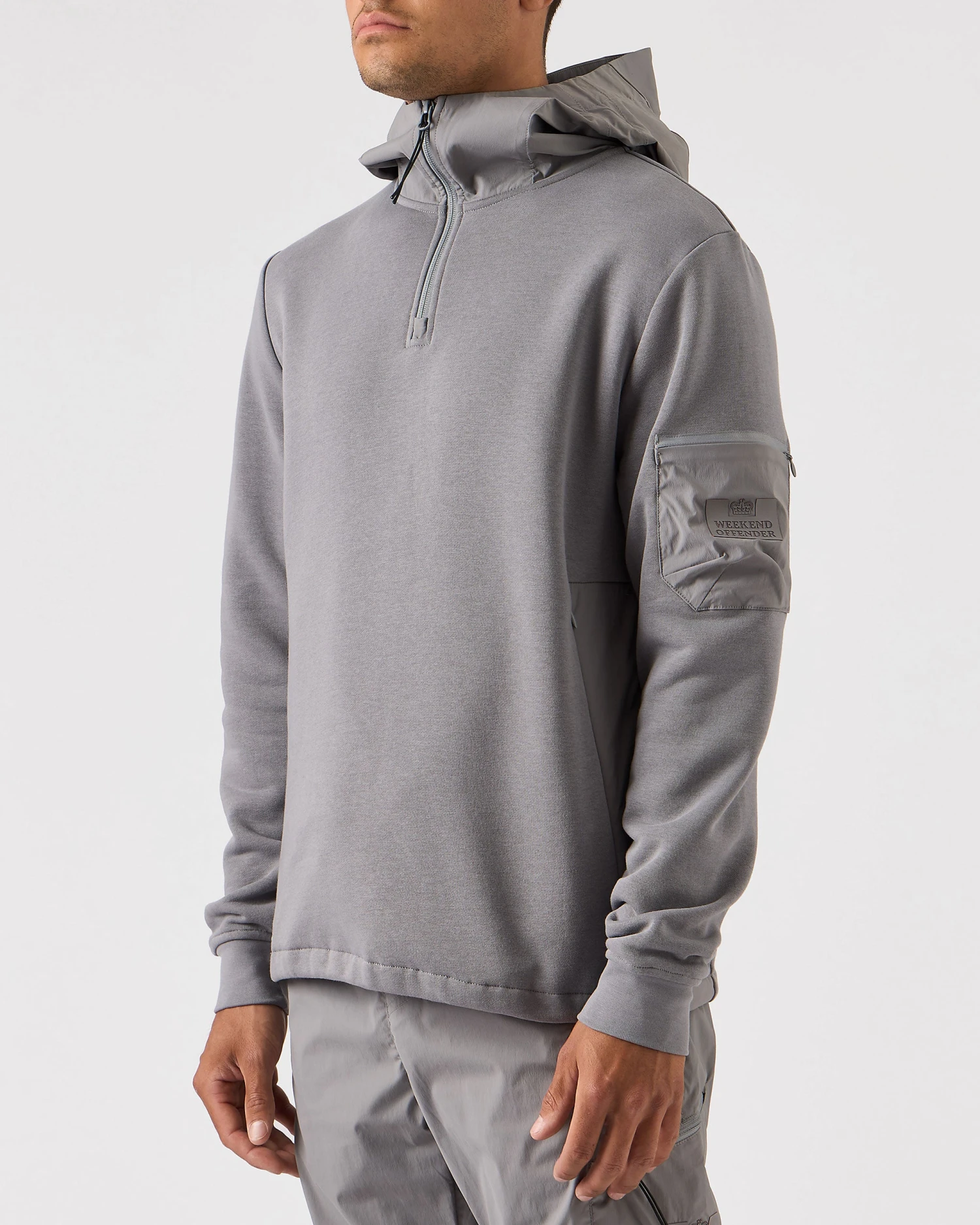Weekend Offender Caillet Hoodie Light Grey 2 Weekend Offender Caillet Hoodie Light Grey - Image 2