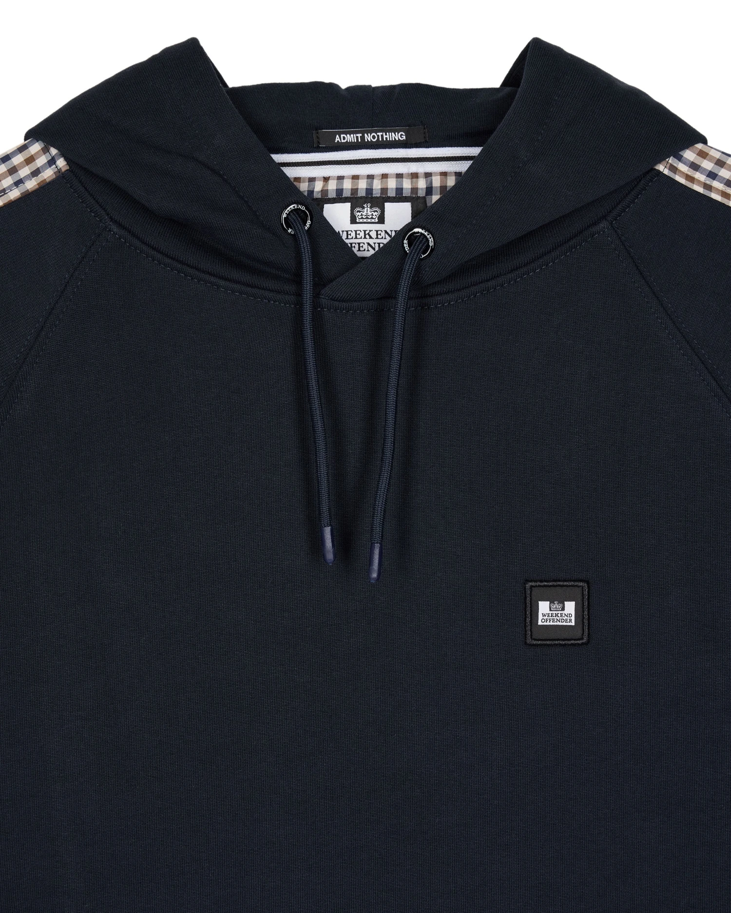 Weekend Offender Lo Sung Hoodie Navy/House Check 5 Weekend Offender Lo Sung Hoodie Navy/House Check - Image 5