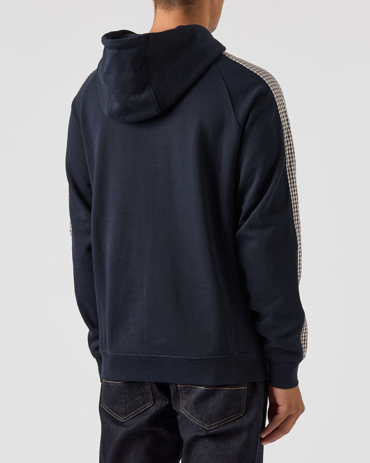 Weekend Offender Lo Sung Hoodie Navy/House Check 4 Weekend Offender Lo Sung Hoodie Navy/House Check - Image 4