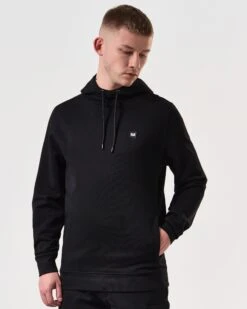 Weekend Offender Ribbe Hoodie Black -Weekend Offender HDSS2401 RIBBE BLACK 6365 MODEL