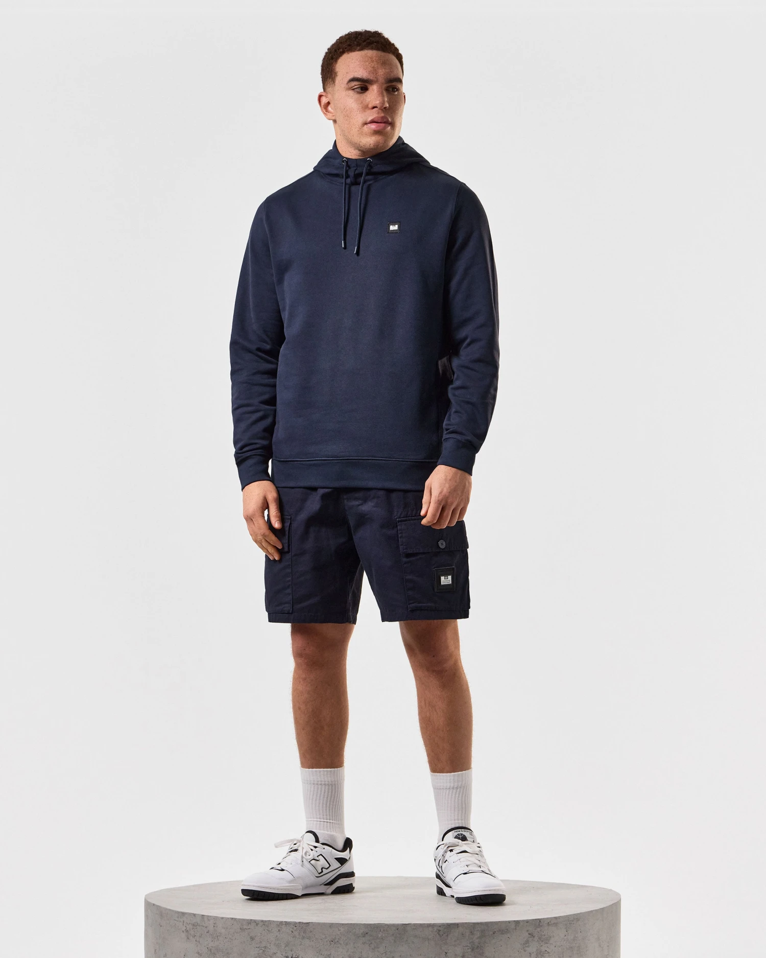 Weekend Offender Ribbe Hoodie Navy 2 Weekend Offender Ribbe Hoodie Navy - Image 2