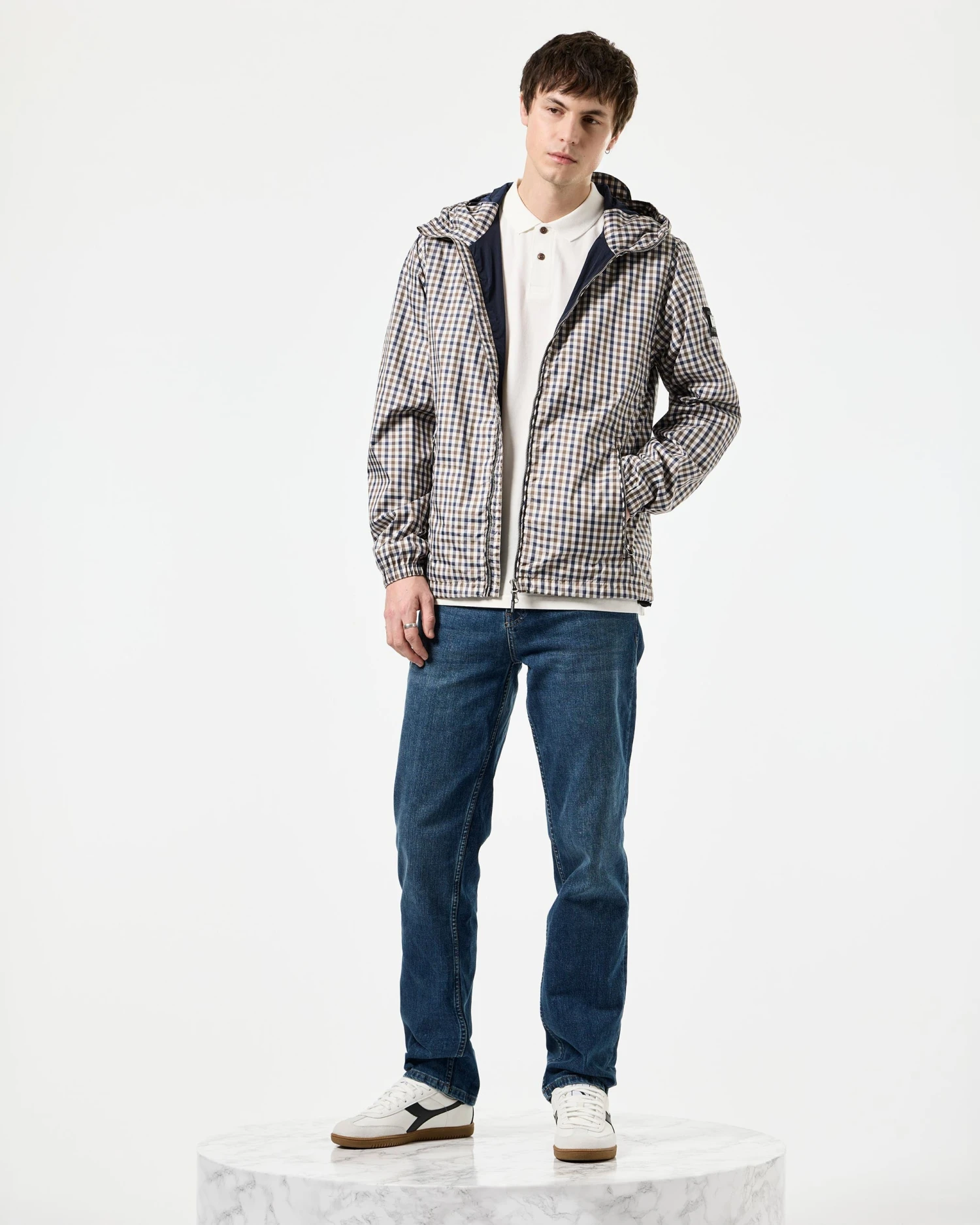 Weekend Offender Campania Windbreaker Jacket Check 2 Weekend Offender Campania Windbreaker Jacket Check - Image 2