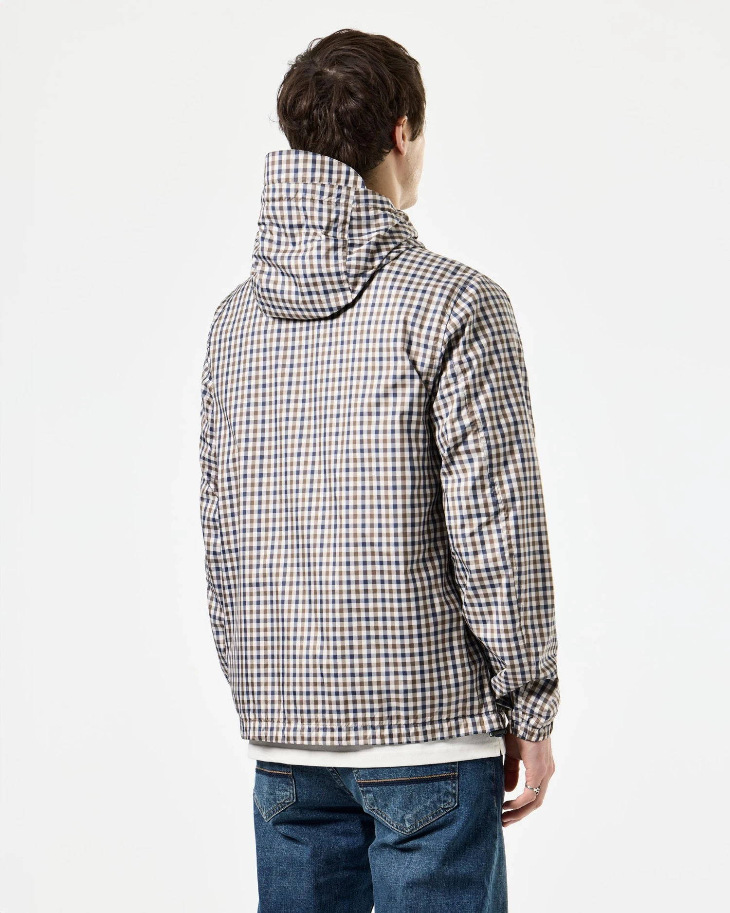 Weekend Offender Campania Windbreaker Jacket Check 4 Weekend Offender Campania Windbreaker Jacket Check - Image 4