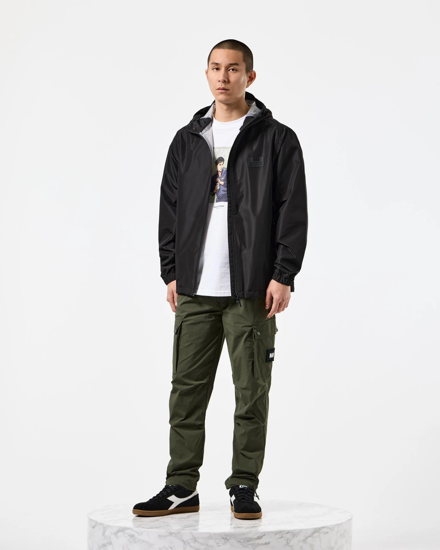 Weekend Offender Football + Festivals Waterproof Pack Away Jacket Black 2 Weekend Offender Football + Festivals Waterproof Pack Away Jacket Black - Image 2
