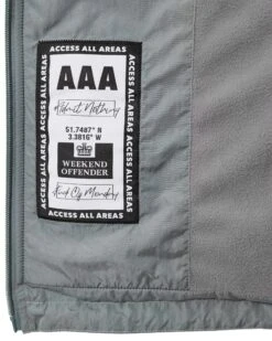 Weekend Offender Technician Fleece Lined Jacket Porpoise Grey -Weekend Offender JK3A01 TECHNICIAN PORPOISE 3552