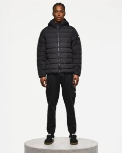 Weekend Offender La Guardia Puffer Jacket Black 10 Weekend Offender La Guardia Puffer Jacket Black -Weekend Offender JK3A02 LA GUARDIA BLACK 11888 MODEL LEAD IMAGE