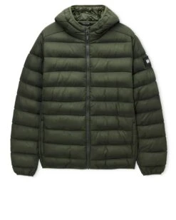 Weekend Offender La Guardia Puffer Jacket Black Forest Green