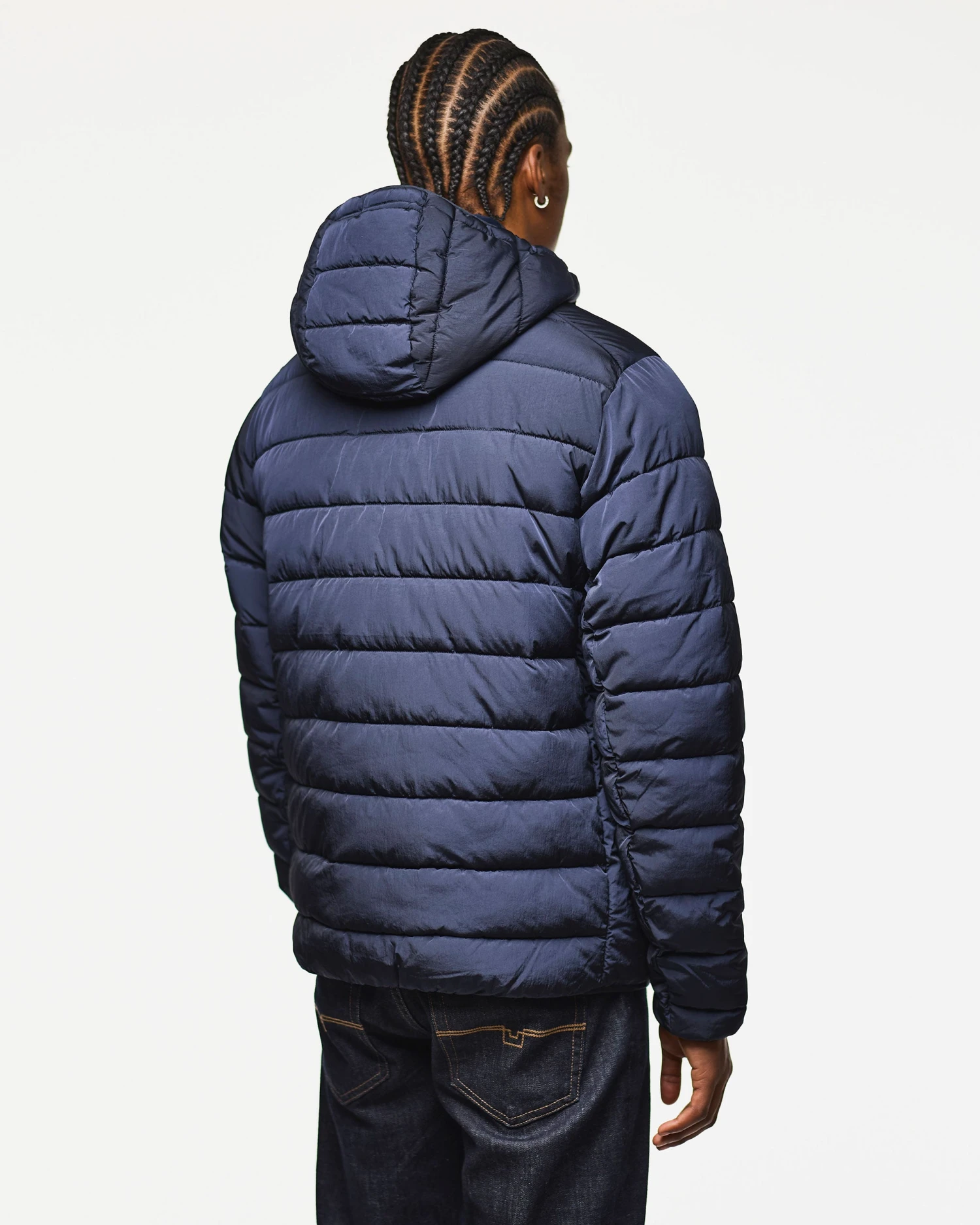 Weekend Offender La Guardia Puffer Jacket Navy 4 Weekend Offender La Guardia Puffer Jacket Navy - Image 4