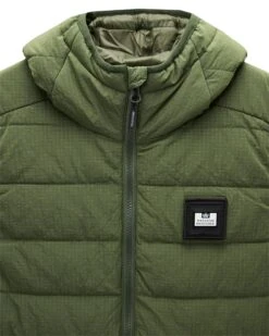 Weekend Offender Toronto Hooded Gilet Bay Leaf Green -Weekend Offender JK3A03 TORONTO BAY LEAF 12966