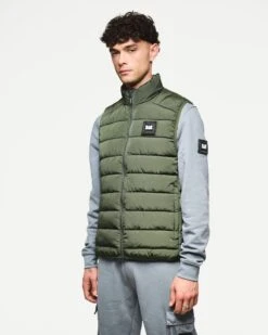 Weekend Offender Gacha Padded Gilet Black Forest Green -Weekend Offender JK3A04 GACHA BLACK FOREST 3038 MODEL 74eb0e48 e9b1 46fc af76 b1be602ceb62