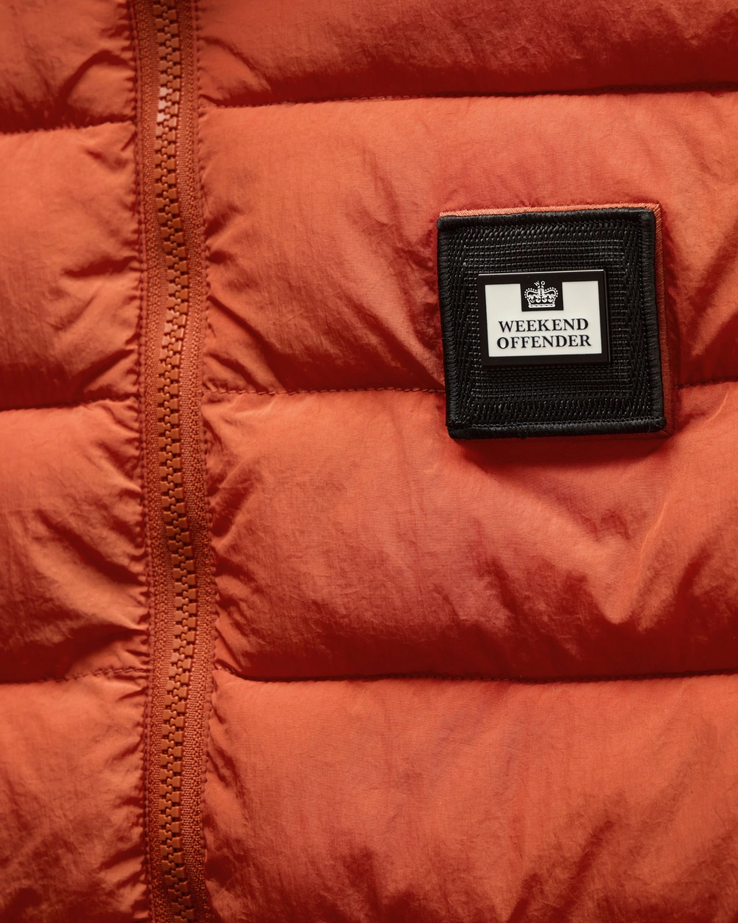 Weekend Offender Gacha Padded Gilet Sunset Orange 6 Weekend Offender Gacha Padded Gilet Sunset Orange - Image 6