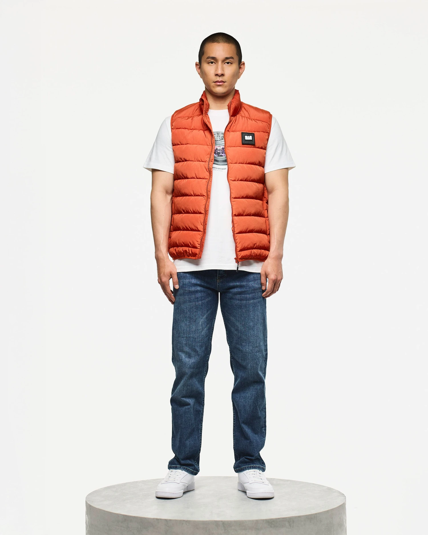 Weekend Offender Gacha Padded Gilet Sunset Orange 3 Weekend Offender Gacha Padded Gilet Sunset Orange - Image 3