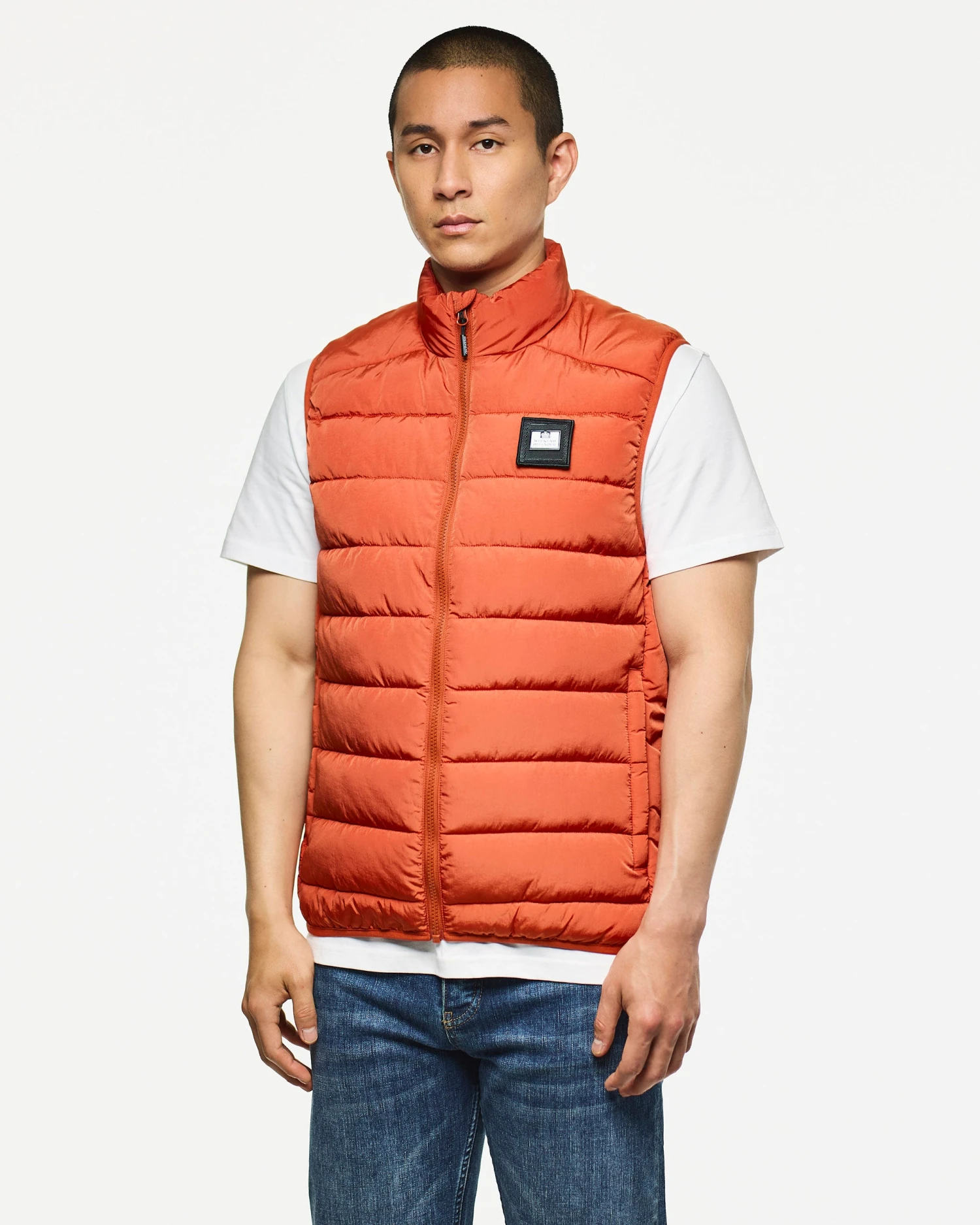 Weekend Offender Gacha Padded Gilet Sunset Orange 2 Weekend Offender Gacha Padded Gilet Sunset Orange - Image 2