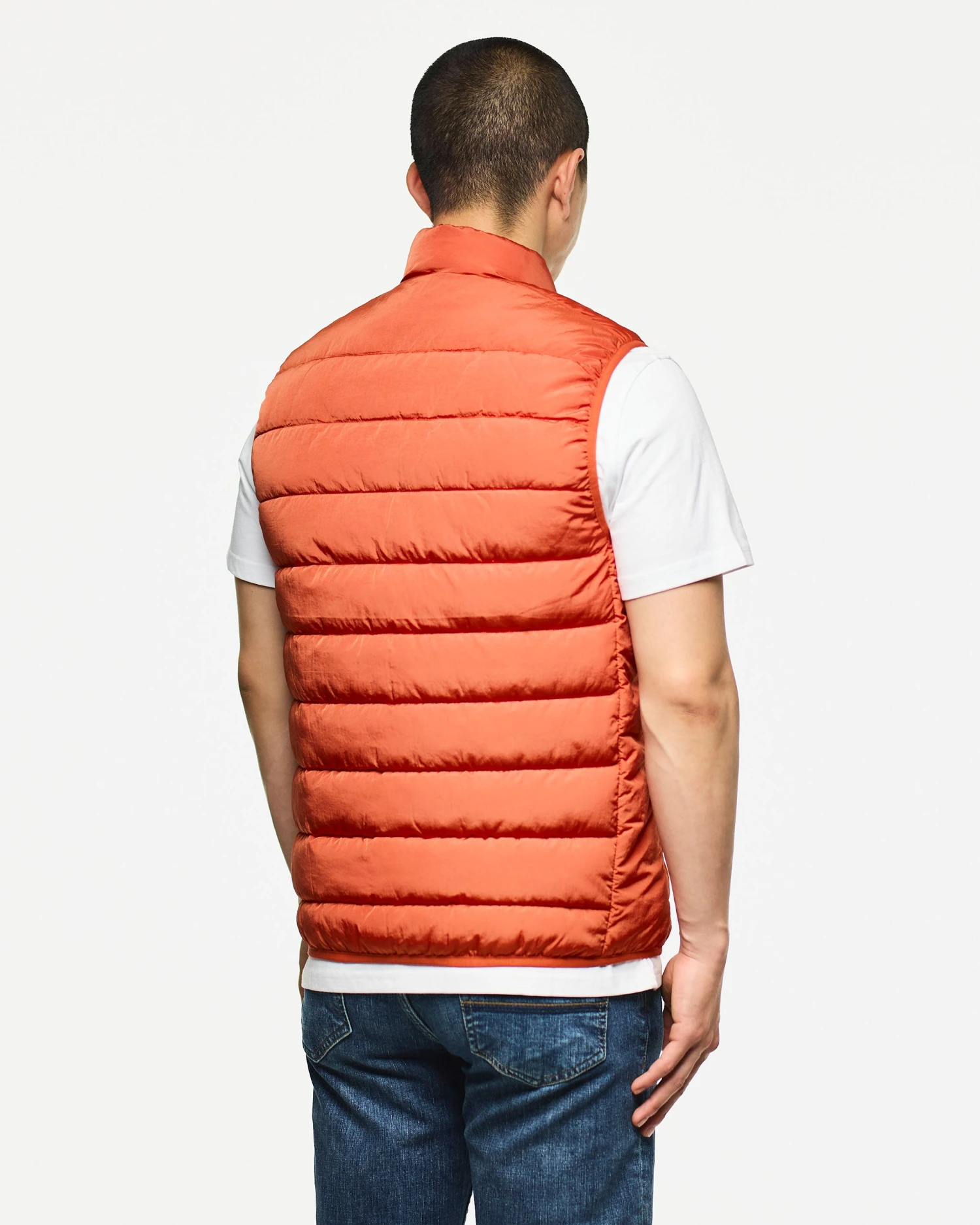 Weekend Offender Gacha Padded Gilet Sunset Orange 4 Weekend Offender Gacha Padded Gilet Sunset Orange - Image 4