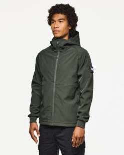 Weekend Offender Stipe Softshell Jacket Black Forest Green 8 Weekend Offender Stipe Softshell Jacket Black Forest Green -Weekend Offender JK3A06 STIPE BLACK FOREST 3795 MODEL