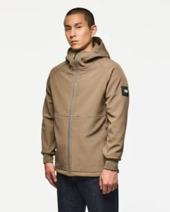 Weekend Offender Stipe Softshell Jacket Tobacco Brown -Weekend Offender JK3A06 STIPE TOBACCO 11748