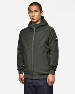 Weekend Offender Sulta Softshell Bomber Jacket Black Forest Green -Weekend Offender JK3A07 SULTA BLACK FOREST 11671