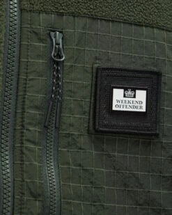 Weekend Offender Blaine Polar Fleece Gilet Black Forest Green -Weekend Offender JK3A54 BLAINE BLACK FOREST 12910