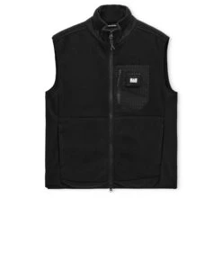 Weekend Offender Blaine Polar Fleece Gilet Black