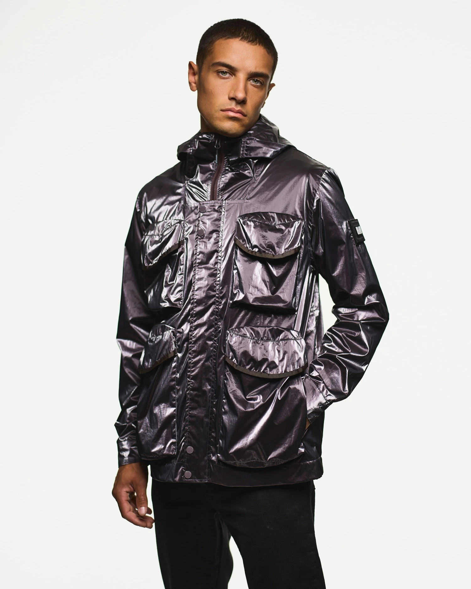 Weekend Offender Cotoca Fleece Lined Jacket Aubergine 3 Weekend Offender Cotoca Fleece Lined Jacket Aubergine - Image 3