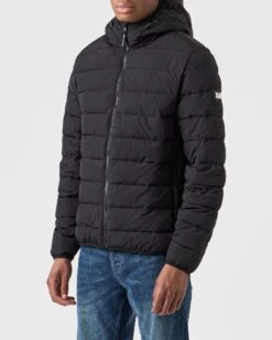 Weekend Offender La Guardia Padded Jacket Black -Weekend Offender JKAW2301 LA GUARDIA BLACK 0092 MODEL