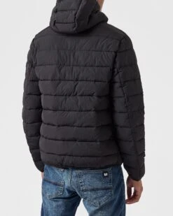 Weekend Offender La Guardia Padded Jacket Black -Weekend Offender JKAW2301 LA GUARDIA BLACK 0093 MODEL