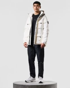 Weekend Offender Engberg Parka Down Jacket Winter White -Weekend Offender JKAW2317 ENGBERG WINTER WHITE 1330 MODEL