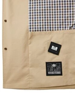 Weekend Offender Whitehouse Mac Jacket Stone/House Check -Weekend Offender JKAW2421 WHITEHOUSE STONE 4154