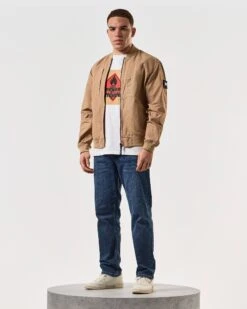 Weekend Offender Mulini Bomber Jacket Cognac Brown 9 Weekend Offender Mulini Bomber Jacket Cognac Brown -Weekend Offender JKSS2319 MULINI COGNAC 4695 MODEL