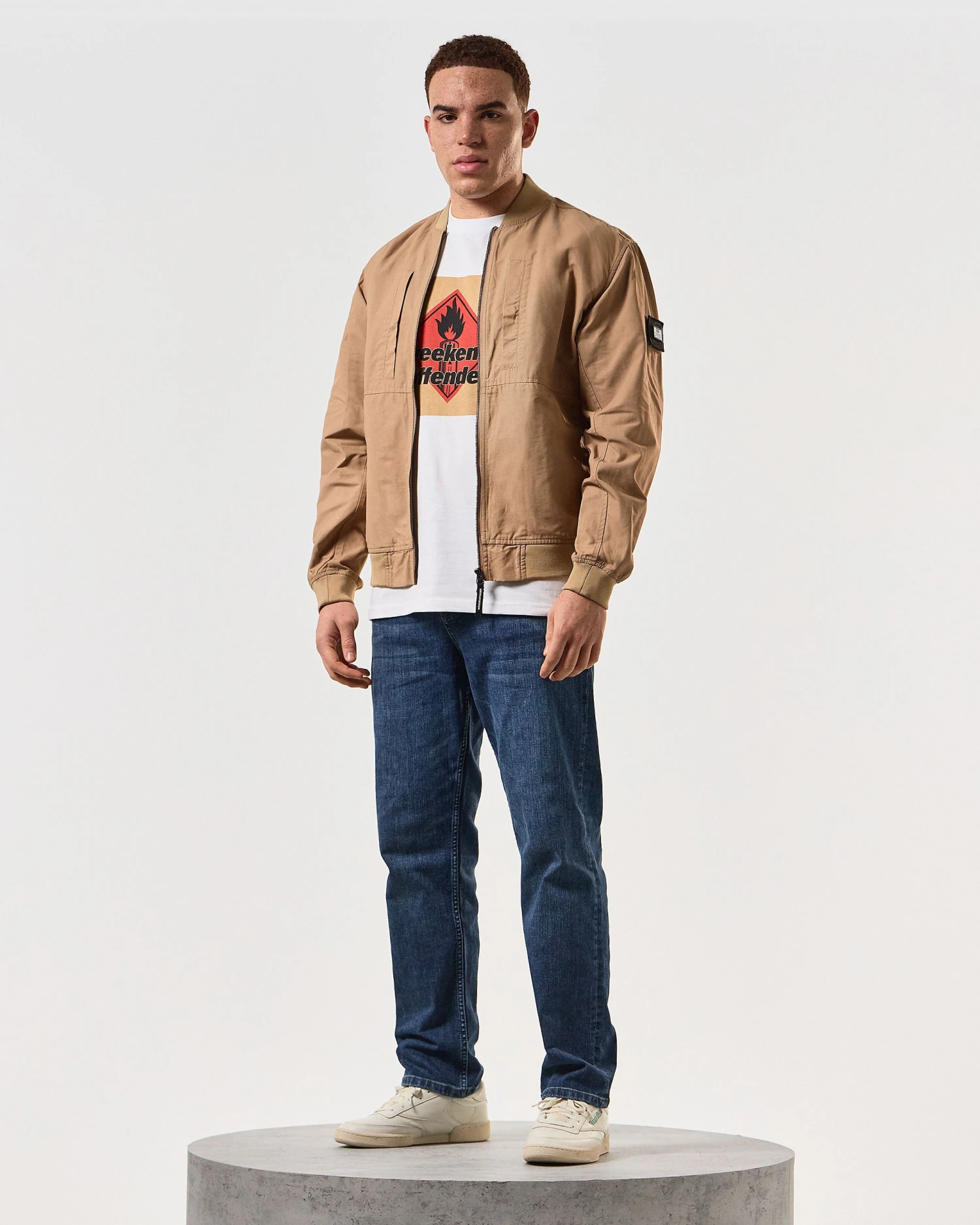 Weekend Offender Mulini Bomber Jacket Cognac Brown 2 Weekend Offender Mulini Bomber Jacket Cognac Brown - Image 2