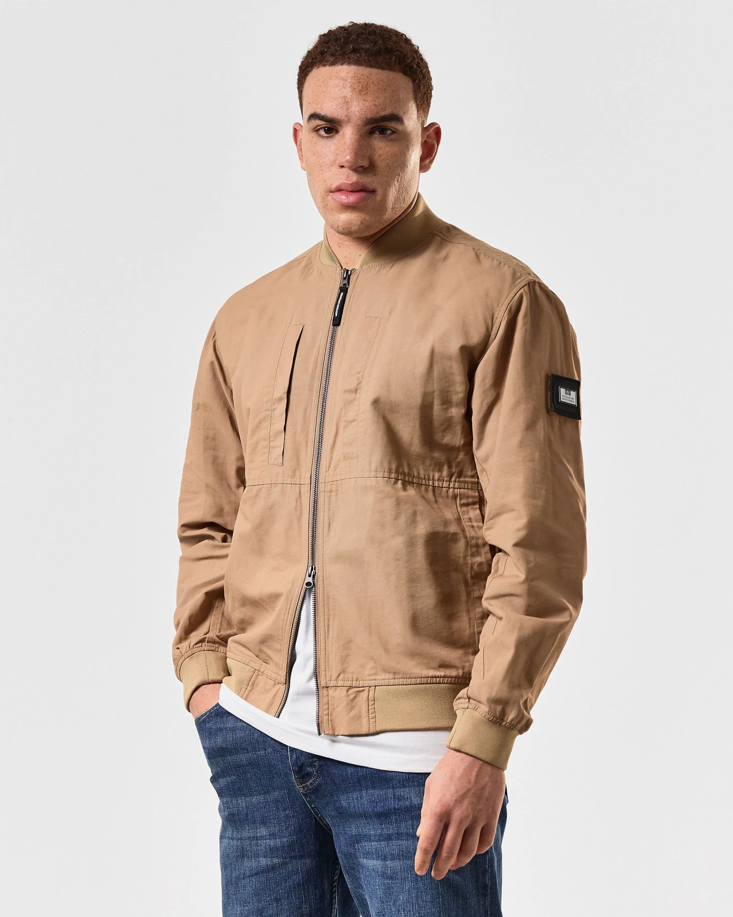 Weekend Offender Mulini Bomber Jacket Cognac Brown 3 Weekend Offender Mulini Bomber Jacket Cognac Brown - Image 3