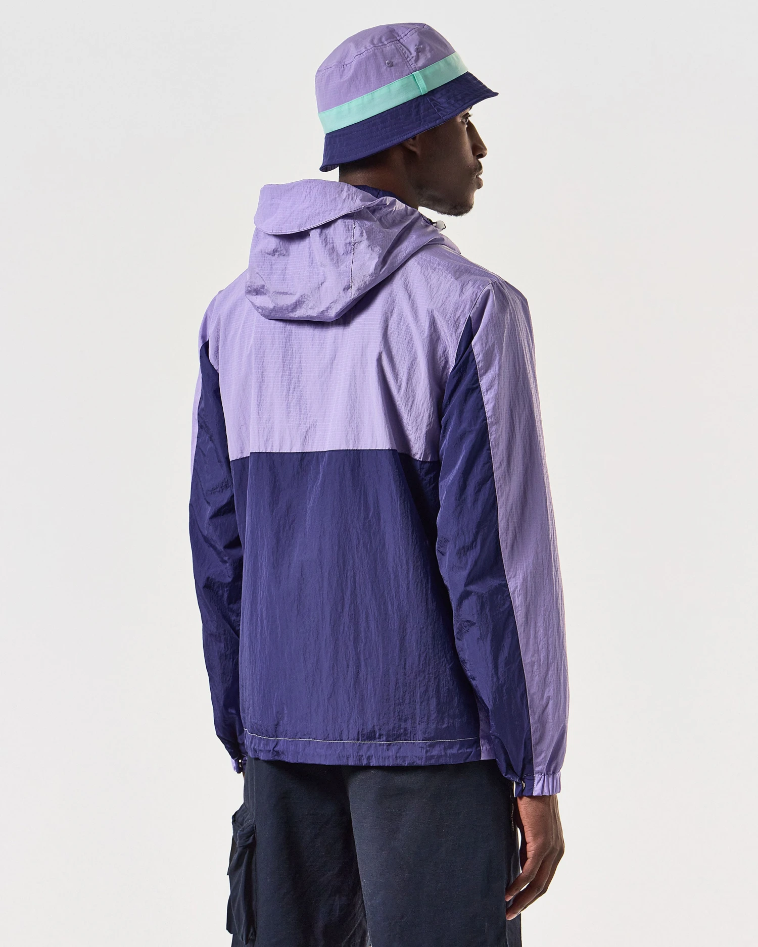 Weekend Offender Parissa Windbreaker Jacket Periwinkle/Bright Navy 4 Weekend Offender Parissa Windbreaker Jacket Periwinkle/Bright Navy - Image 4