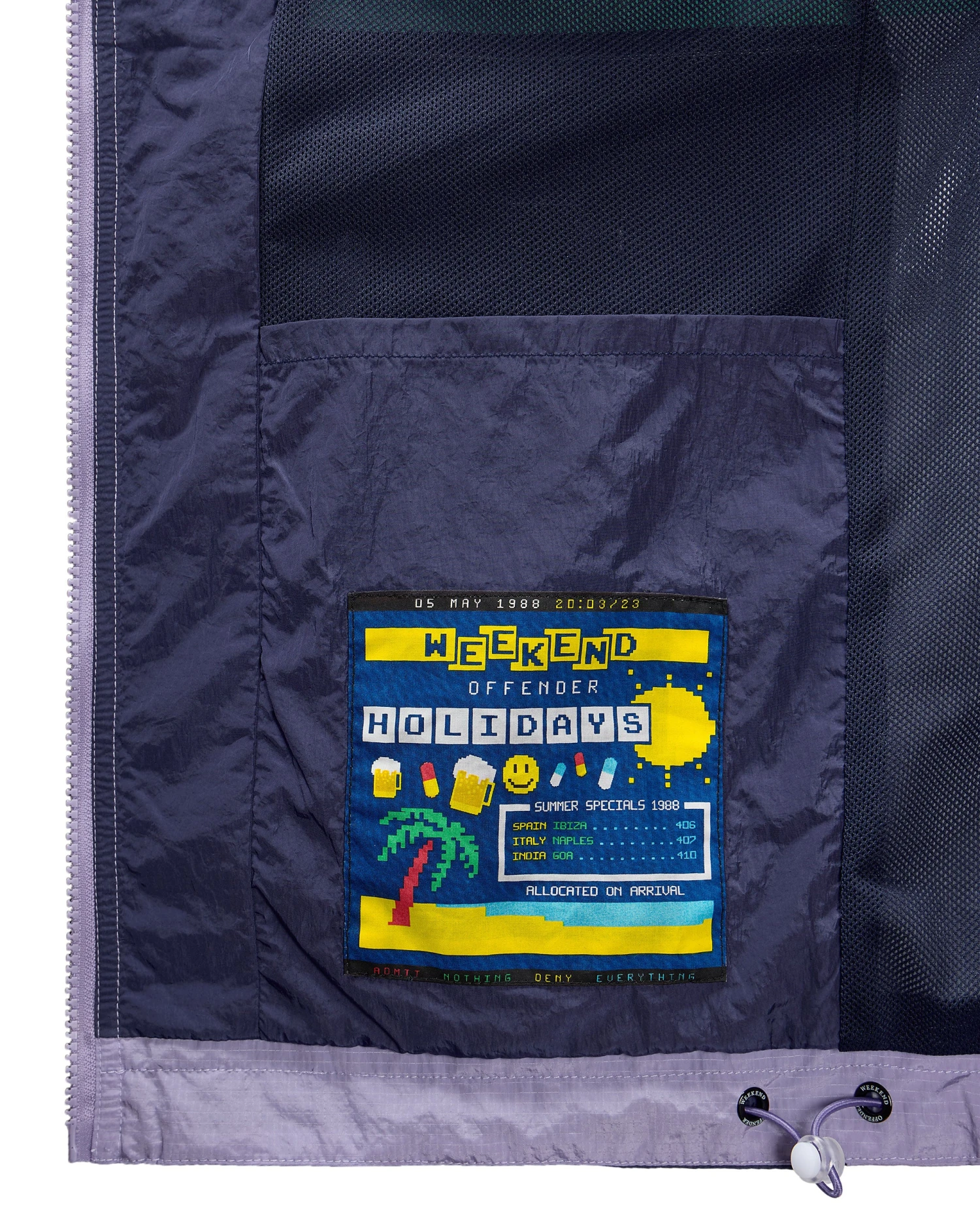 Weekend Offender Parissa Windbreaker Jacket Periwinkle/Bright Navy 6 Weekend Offender Parissa Windbreaker Jacket Periwinkle/Bright Navy - Image 6